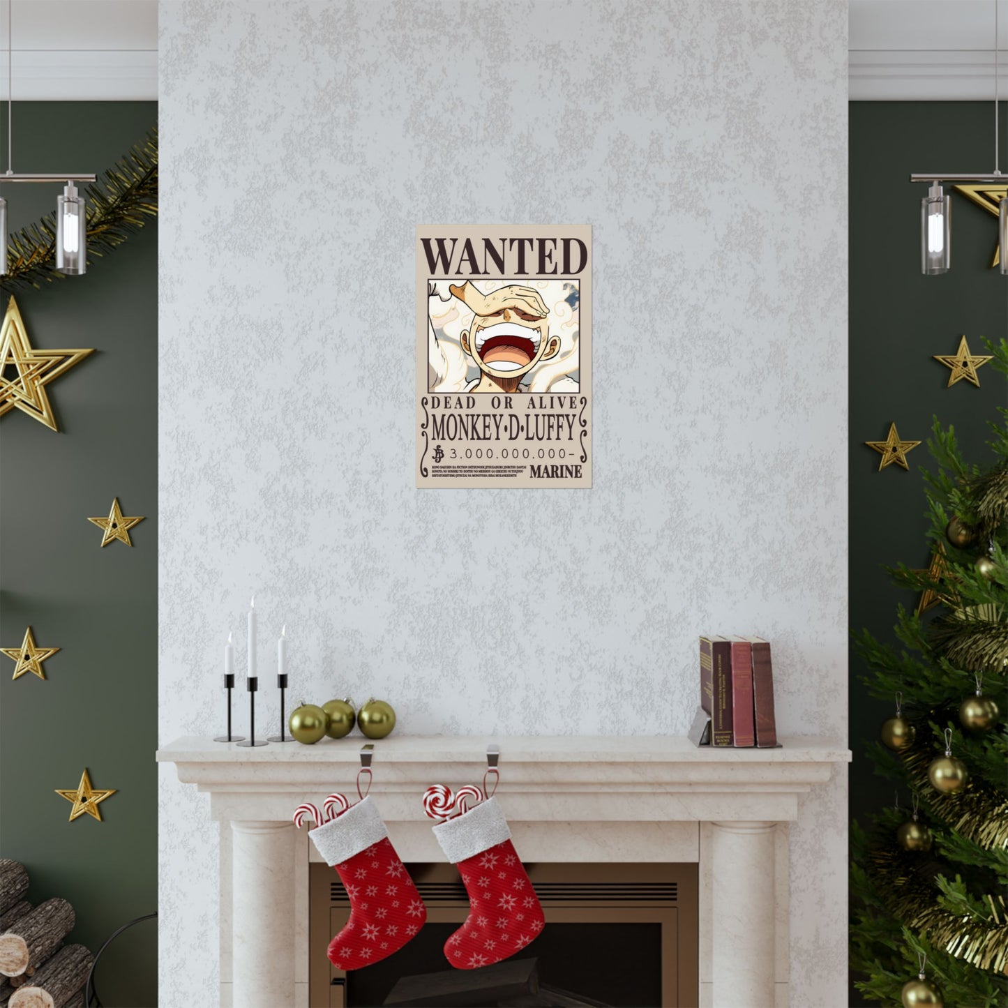 Wanted Poster Poster — "WANTED: Monkey D. Luffy" Matte Vertical Anime Wall Art