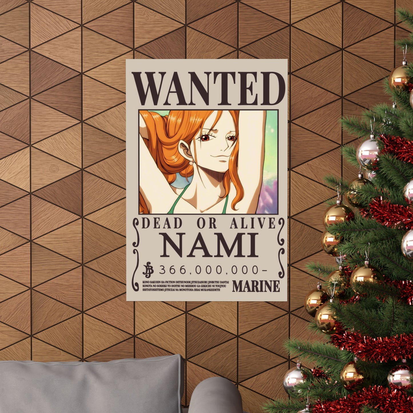 Wanted Poster Poster — "WANTED: NAMI" Anime Vertical Matte Print