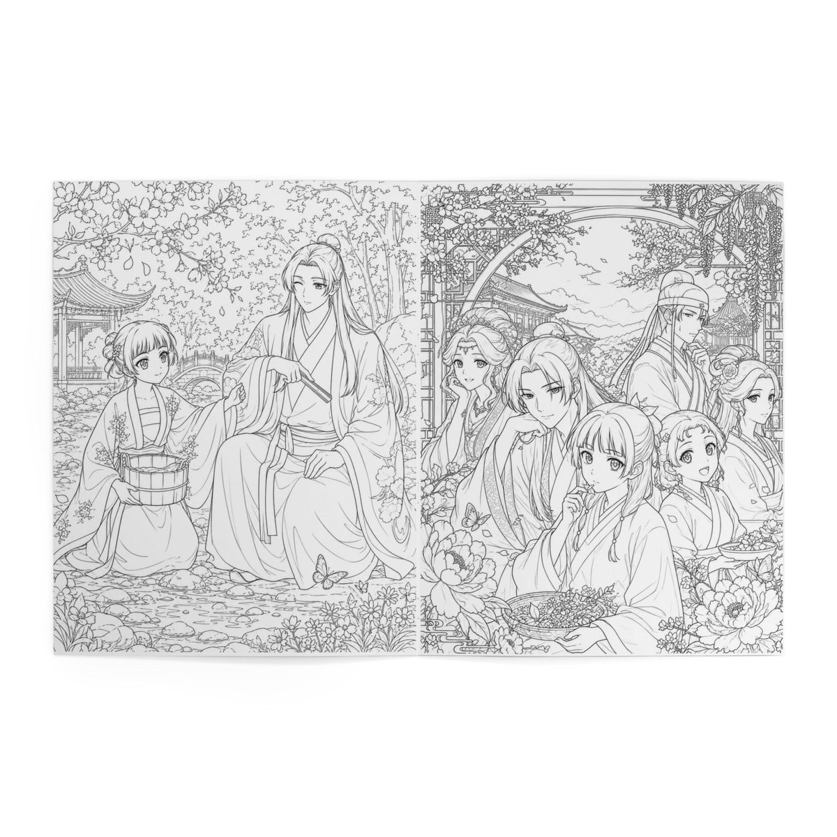 Coloring Book — The Apothecary & Diaries: Floral Anime Characters Coloring Book