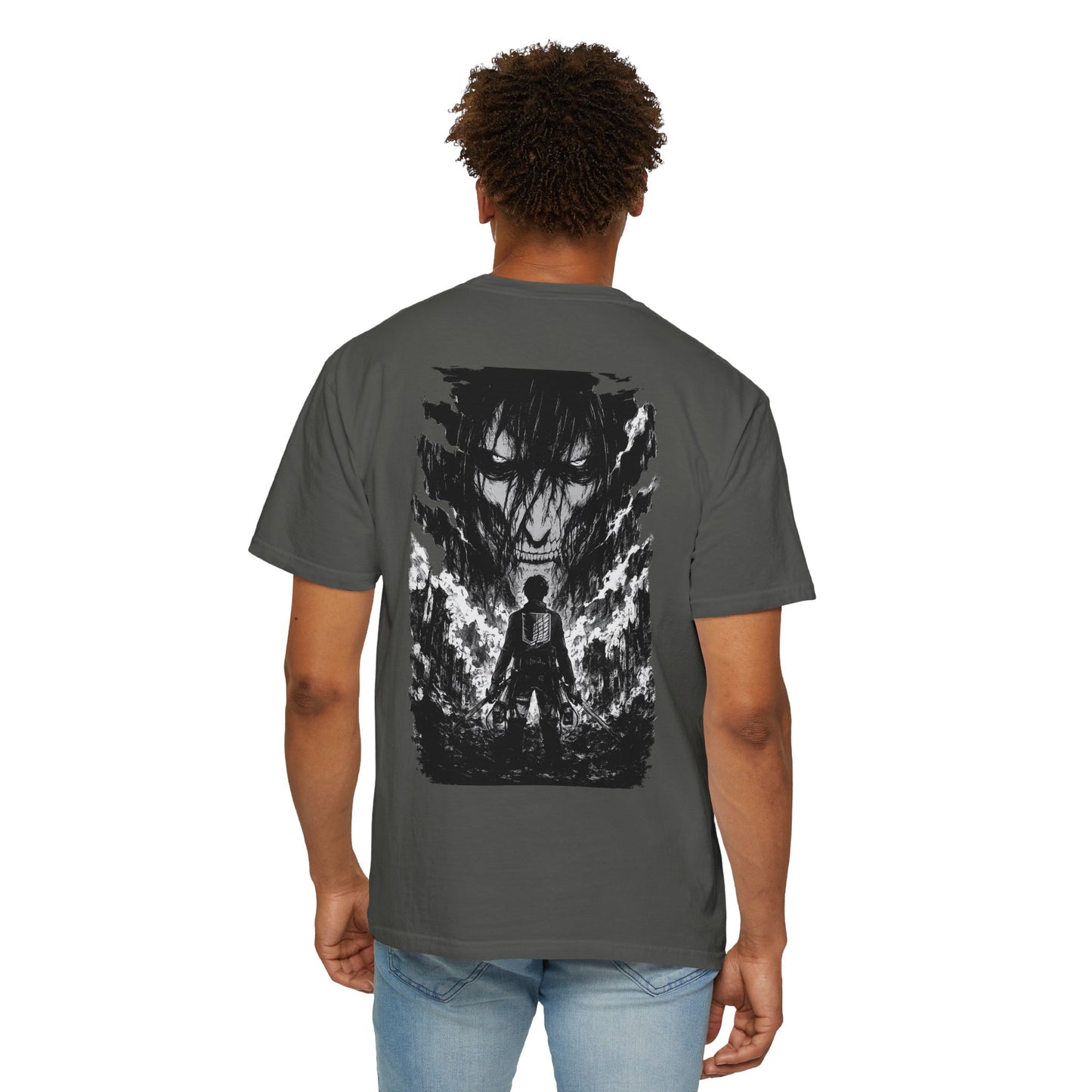 Attack on Titan Scout Regiment Tee — Eren vs Colossal Back Graphic T-Shirt