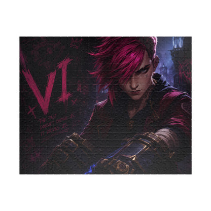 Vi Arcane Dark Cyberpunk Character Jigsaw Puzzle — 110/252/520-Piece
