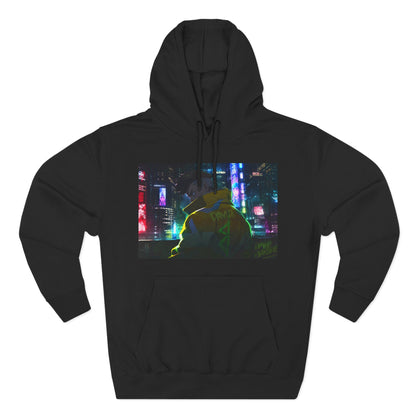 Cyberpunk Neon Hoodie — "David" Vaporwave Streetwear