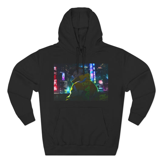 Cyberpunk Neon Hoodie — "David" Vaporwave Streetwear