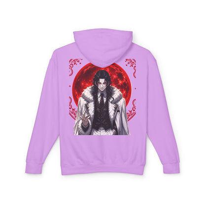 Vampire Prince Hoodie — Gothic Red Moon Graphic Pullover