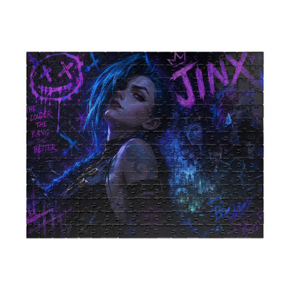 Neon Jinx Nightscape Puzzle — Dark Cyberpunk Portrait Jigsaw (110–1014 pcs)