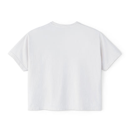 Anime Elf Portrait Boxy Tee — White Women’s Cropped Graphic Shirt