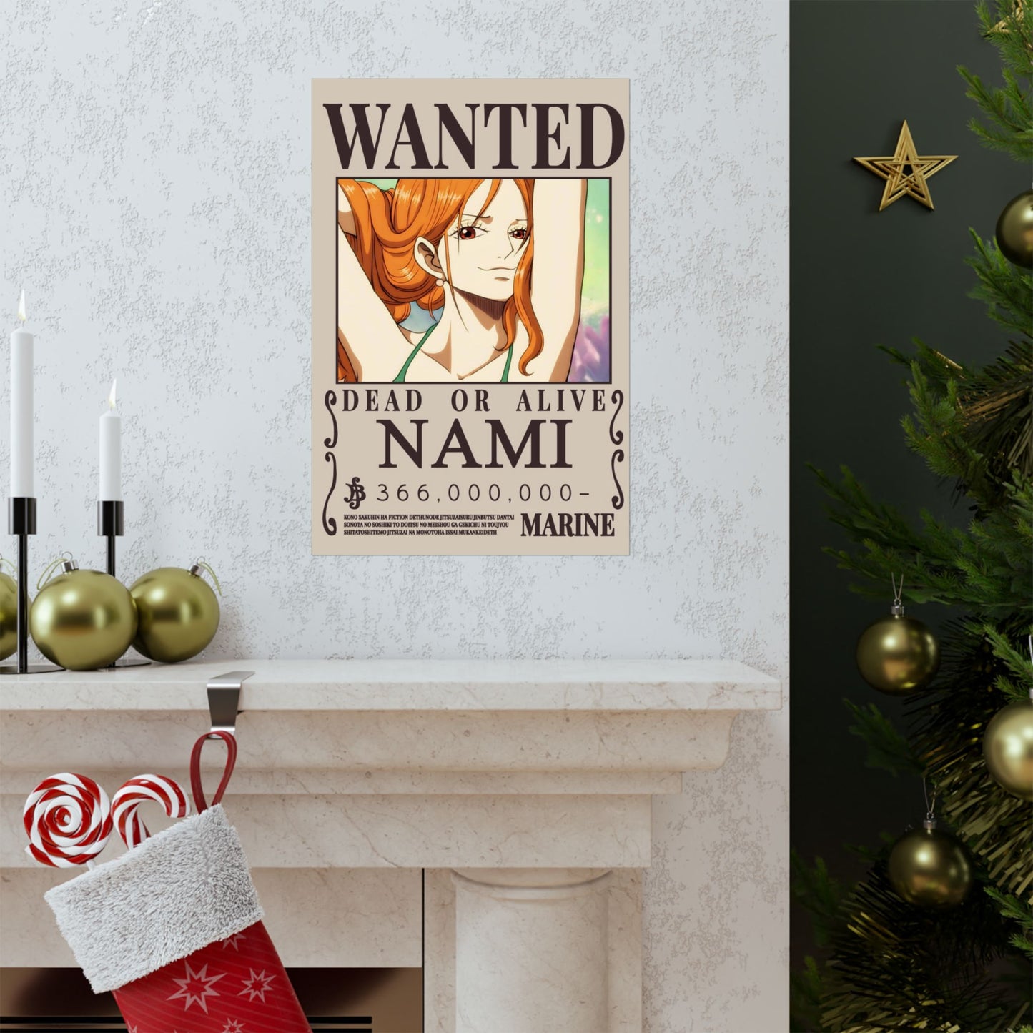 Wanted Poster Poster — "WANTED: NAMI" Anime Vertical Matte Print