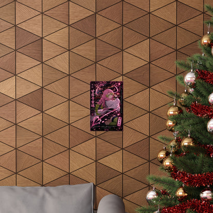 Demon Slayer Mitsuri Kanroji Matte Vertical Poster — Pink Sakura Anime Wall Art