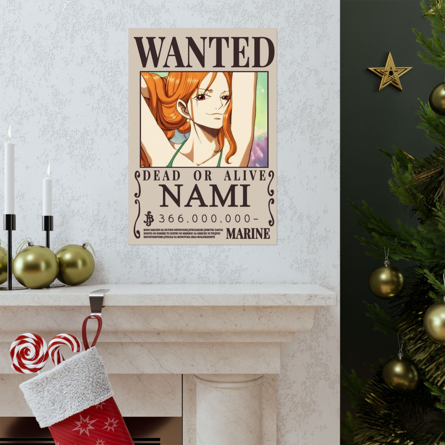 Wanted Poster Poster — "WANTED: NAMI" Anime Vertical Matte Print