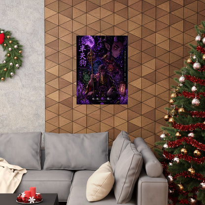 Dark Anime Demon Poster — Matte Vertical Wall Art (Japanese Gothic Fantasy)