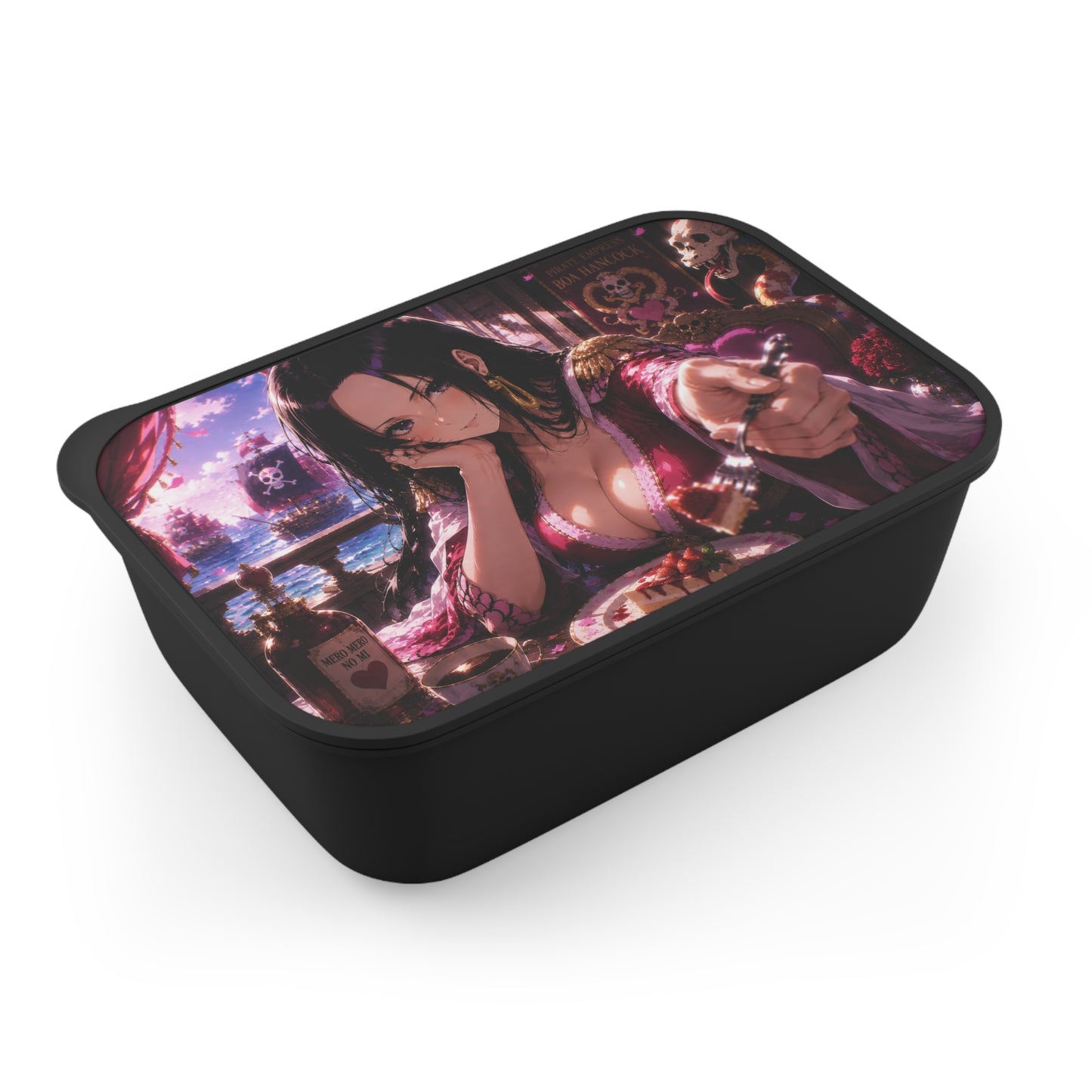 Hancock One Piece Anime Pirate Queen Bento Box with Utensils – Stylish PLA Lunch Box