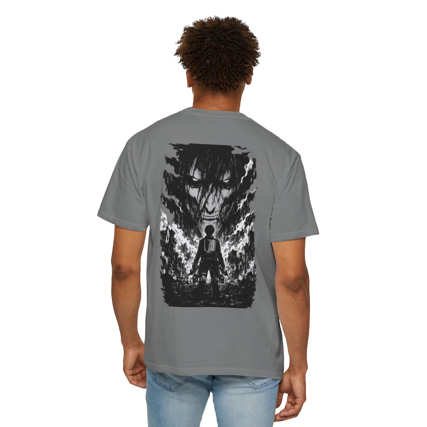 Attack on Titan Scout Regiment Tee — Eren vs Colossal Back Graphic T-Shirt