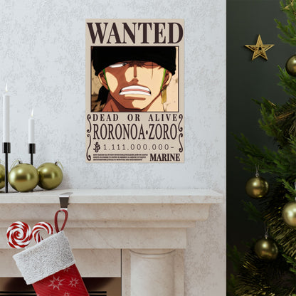 Wanted Poster Poster — Roronoa Zoro "Dead or Alive" Matte Vertical Print
