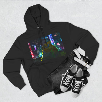 Cyberpunk Neon Hoodie — "David" Vaporwave Streetwear