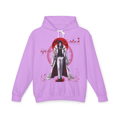 Vampire Prince Hoodie — Gothic Red Moon Graphic Pullover