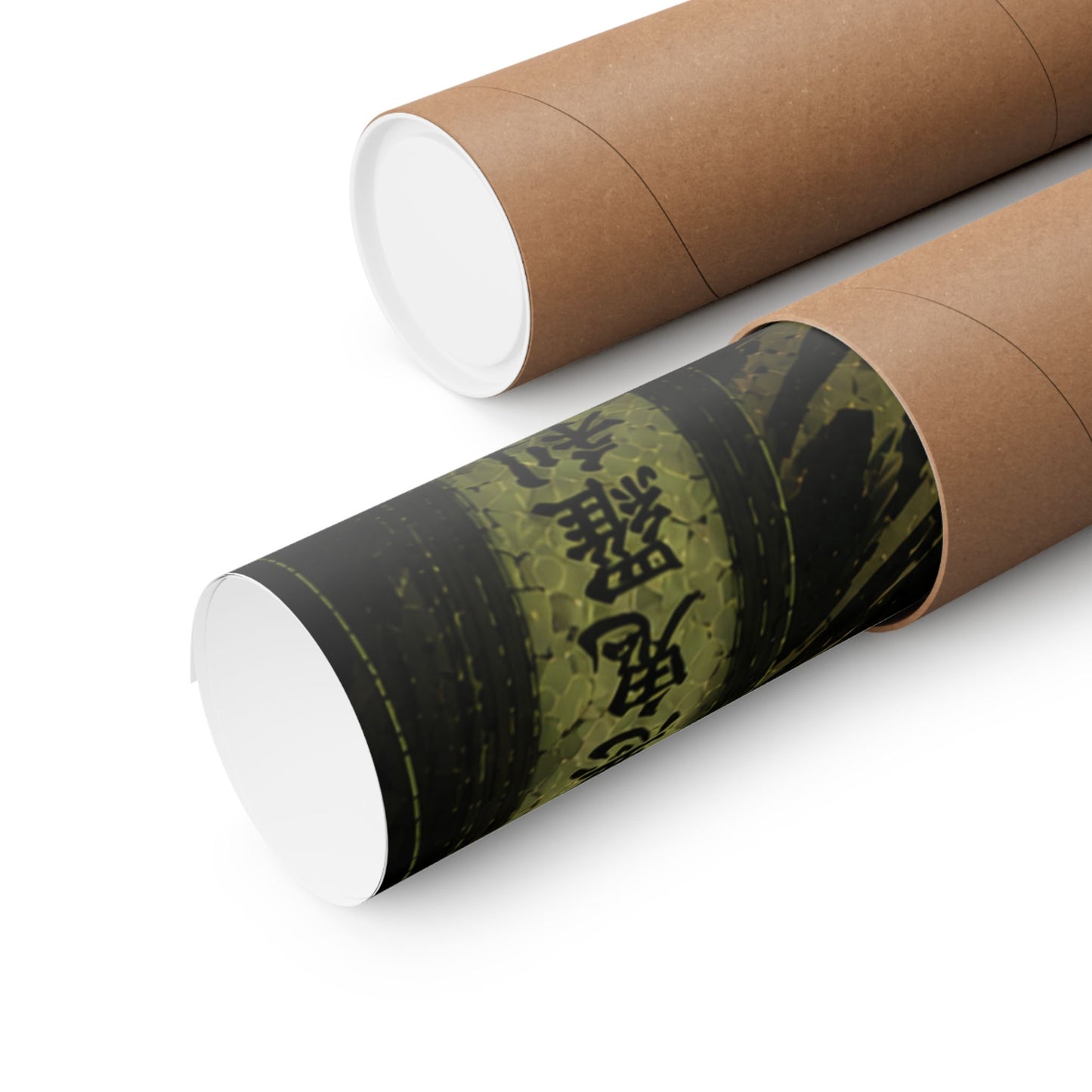 Anime Character Matte Vertical Poster — Prayerful Warrior Illustration (Japanese Text)