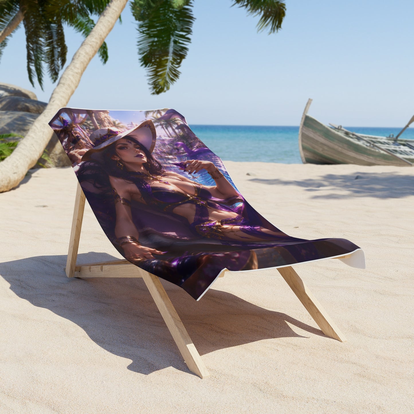 Leblanc Arcane Mystic Sorceress Beach Towel — Fantasy Witch Bikini Pool & Beach Towel