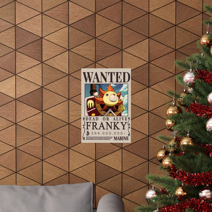 Wanted Poster Matte Vertical Poster — "Franky" Dead or Alive Vintage Anime Print