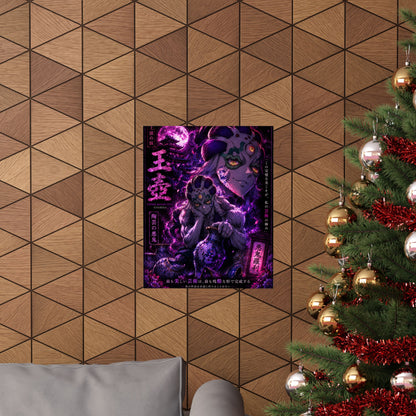 Demon Moon Matte Poster — Gothic Anime Vertical Wall Art