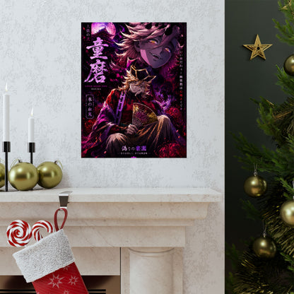 Anime Villain Poster — Matte Vertical Demon King Art Print