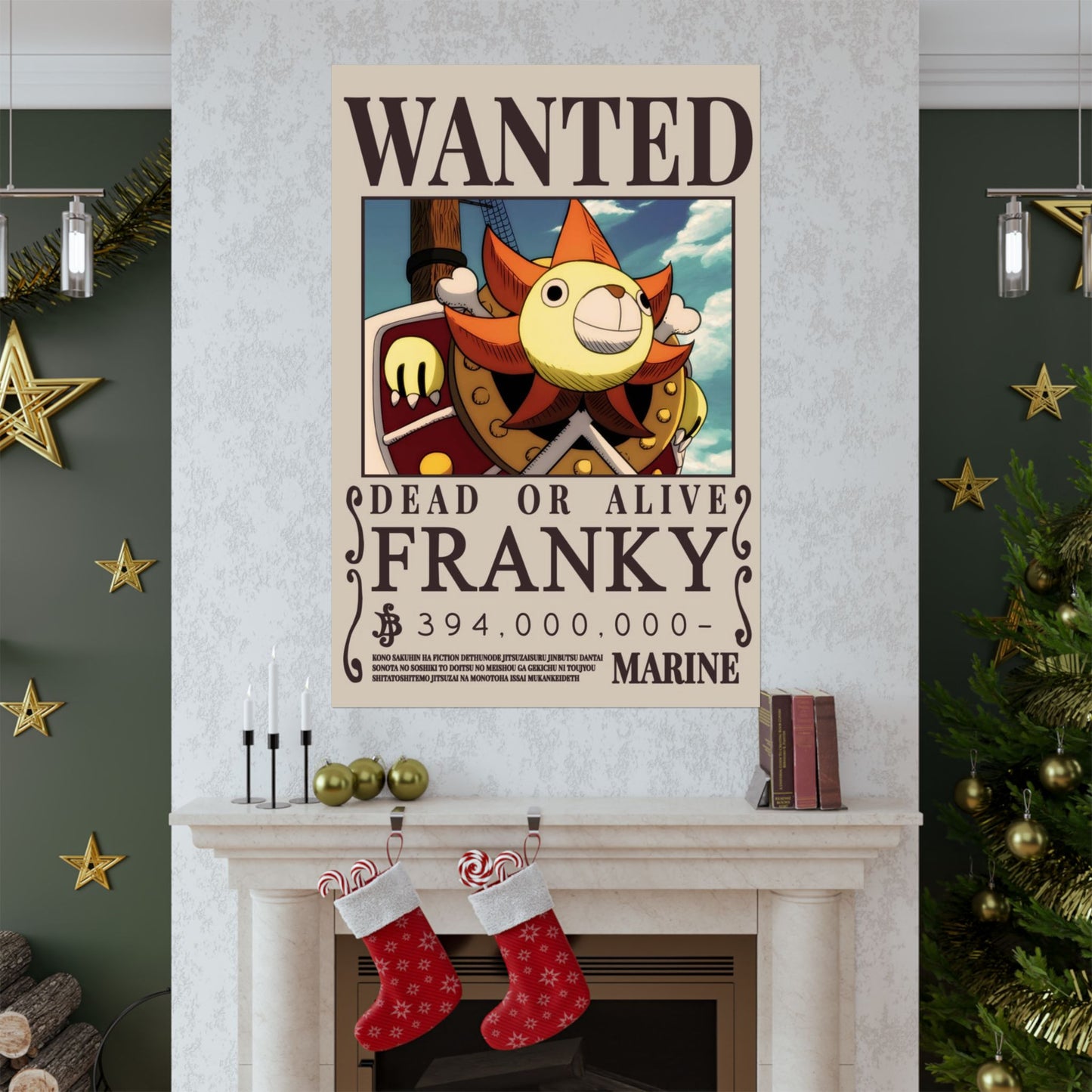 Wanted Poster Matte Vertical Poster — "Franky" Dead or Alive Vintage Anime Print