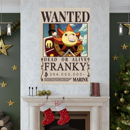 Wanted Poster Matte Vertical Poster — "Franky" Dead or Alive Vintage Anime Print