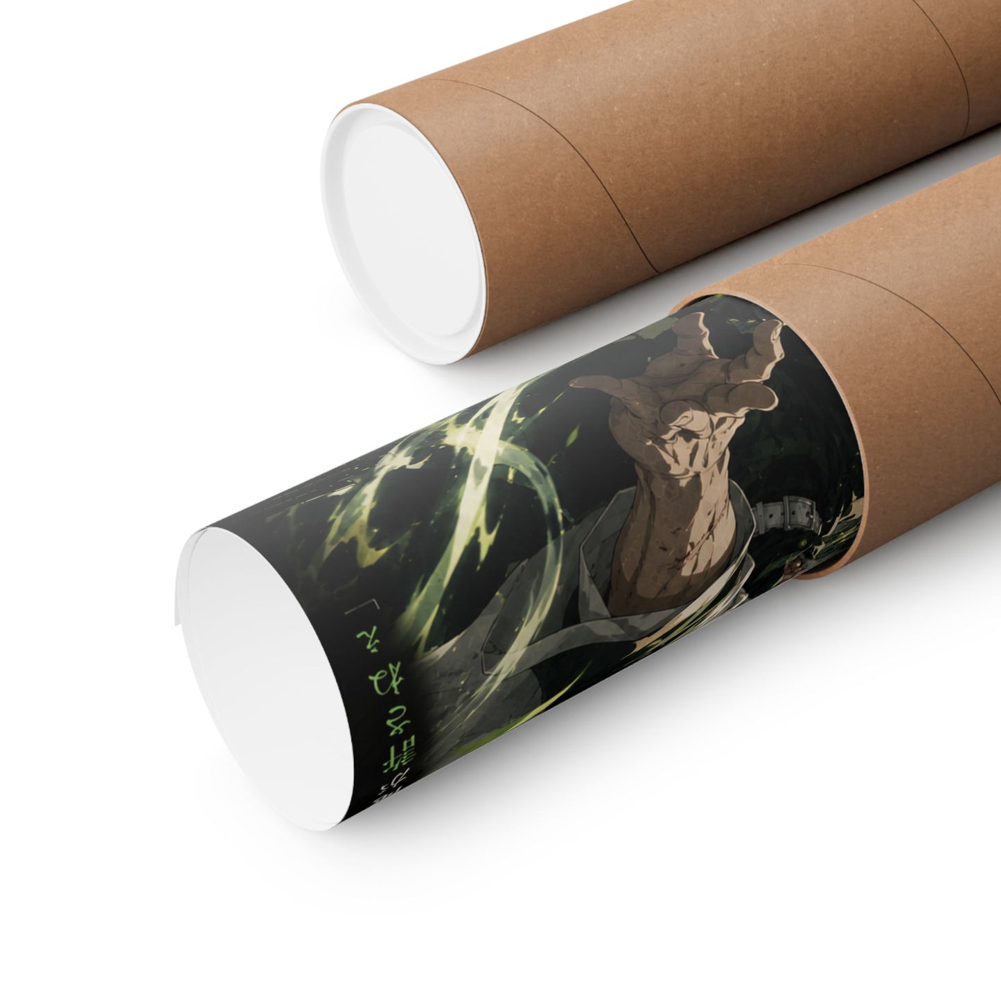 Anime Matte Vertical Poster — Wind Hashira Character Art (Japanese Text)