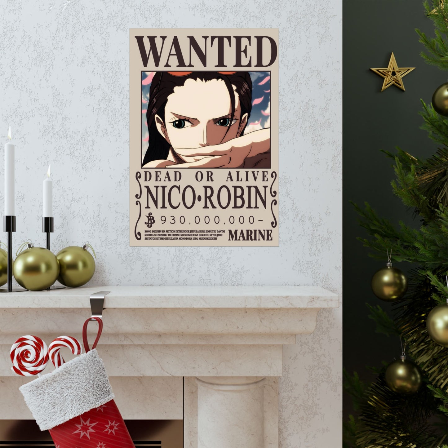 WANTED Nico Robin Poster — Anime Wanted Poster Matte Print
