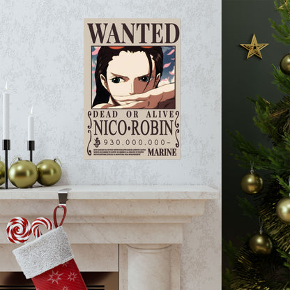 WANTED Nico Robin Poster — Anime Wanted Poster Matte Print