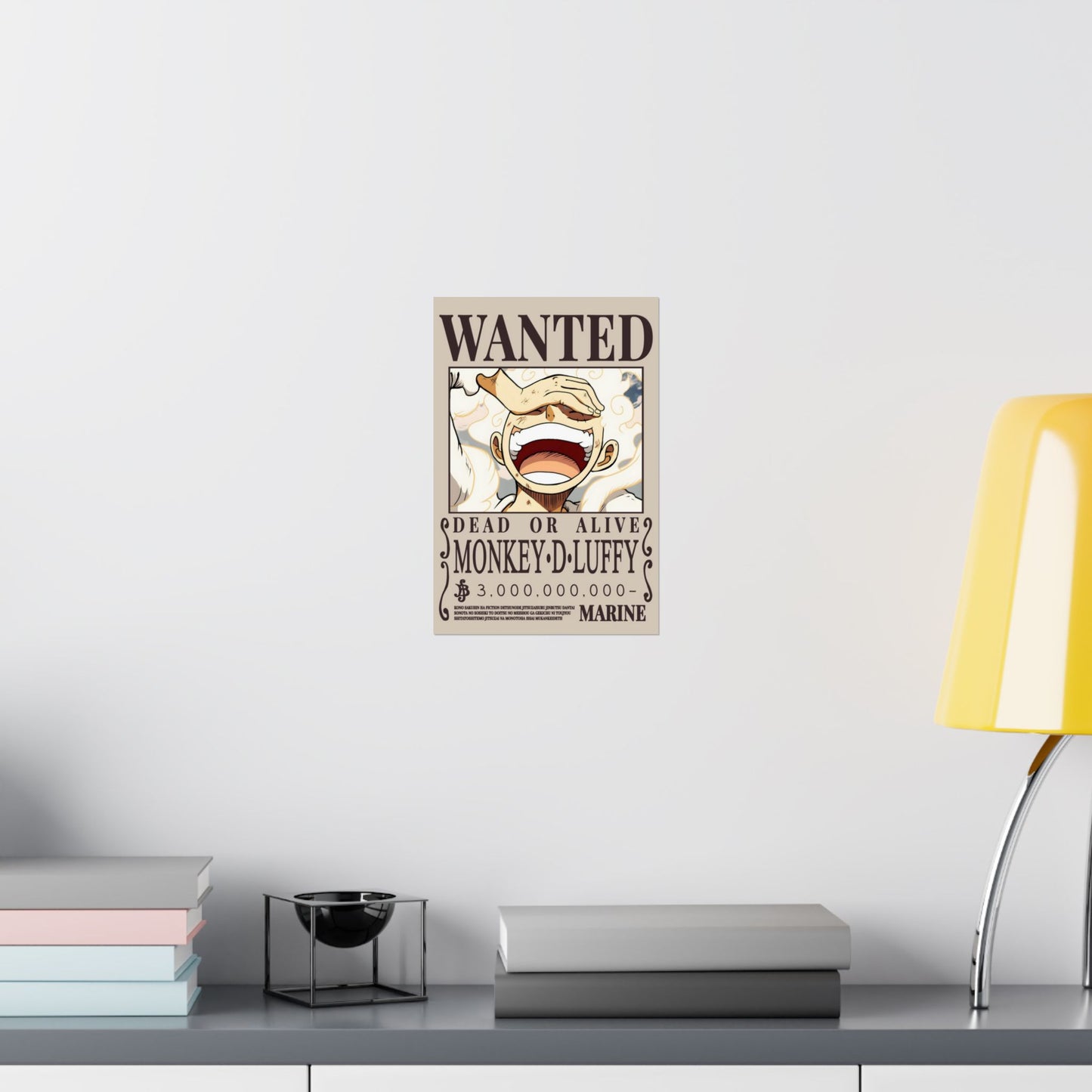Wanted Poster Poster — "WANTED: Monkey D. Luffy" Matte Vertical Anime Wall Art