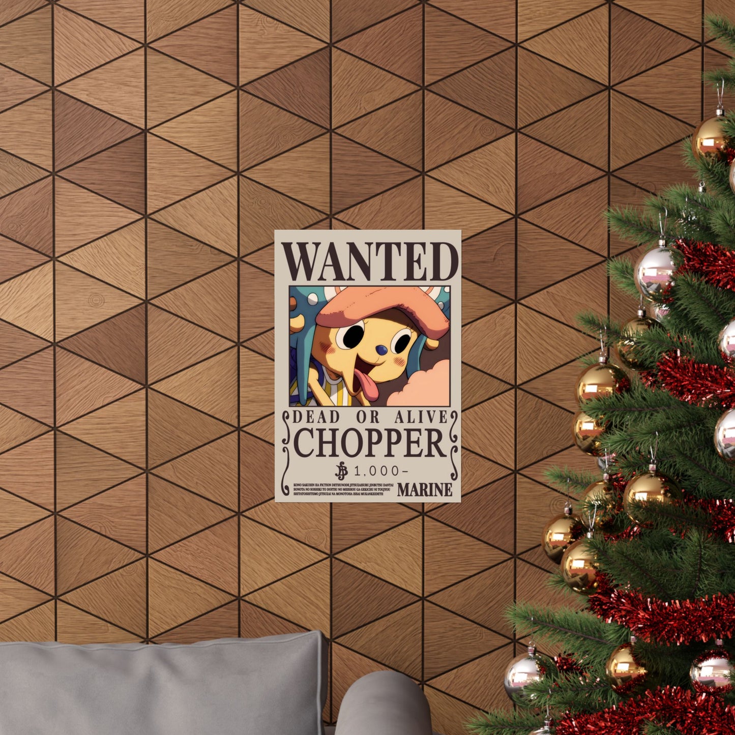 Wanted "Chopper" Poster — Matte Vertical Anime Wall Art
