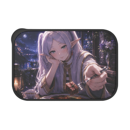 Frieren Anime Elf Girl Bento Box with Utensils – Nighttime Cozy Lunch Container