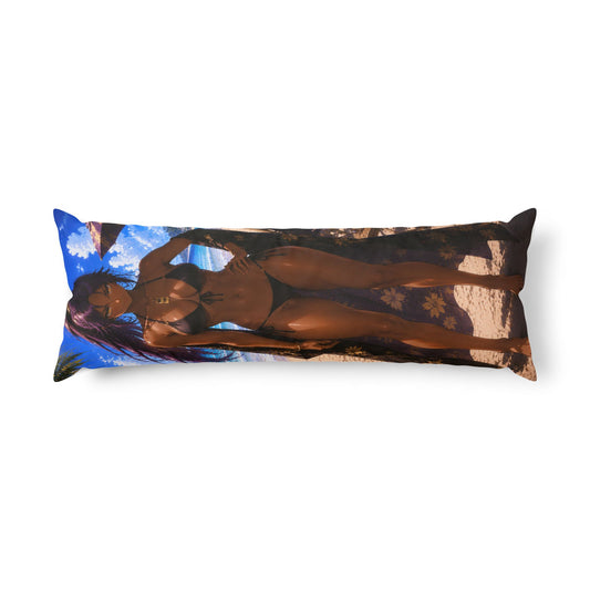 Yoruichi Bleach Body Pillow — Beach Goddess Bikini Print Long Pillow
