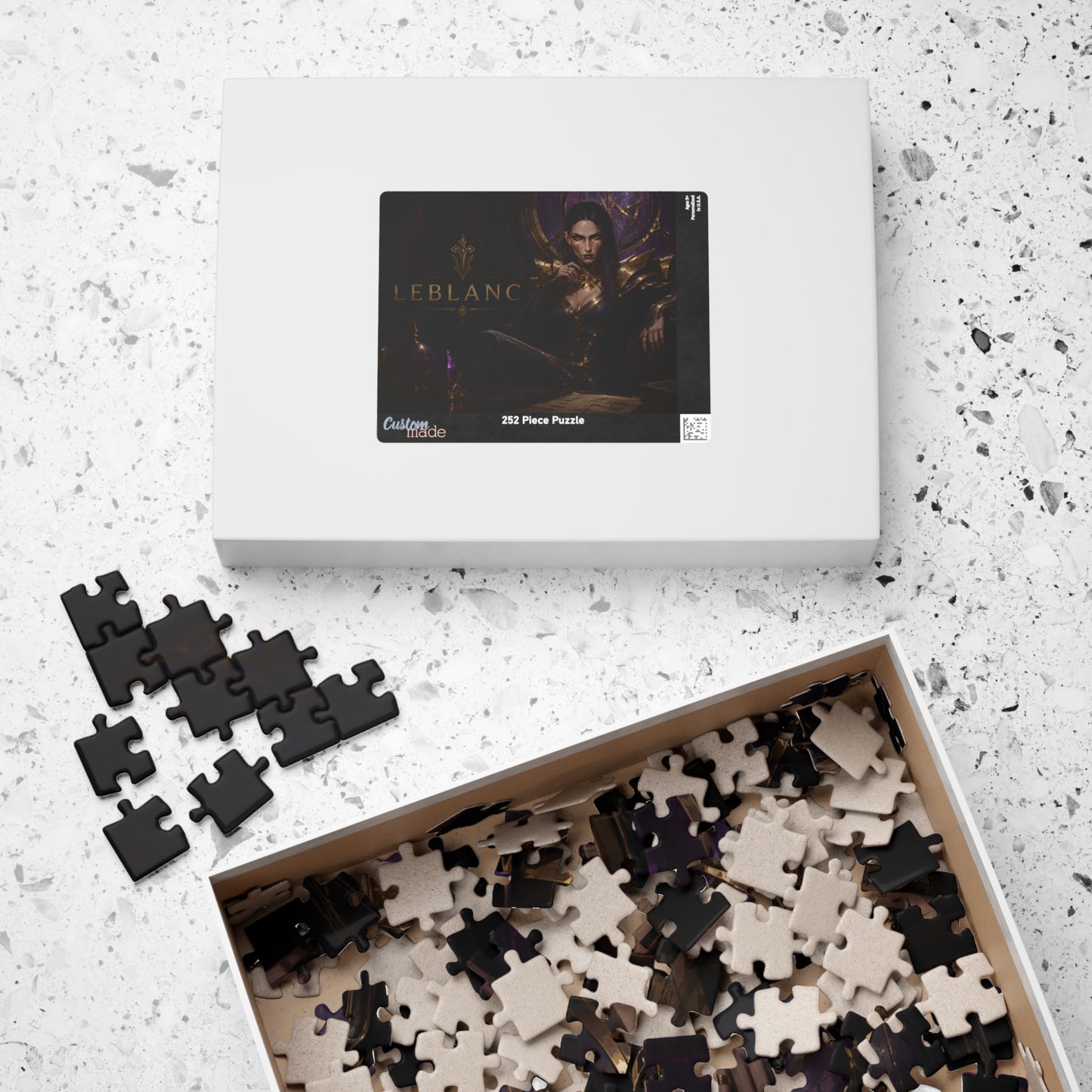 Leblanc Arcane Dark Sorceress Puzzle — Fantasy Portrait Jigsaw (110/252/520/1014 pcs)