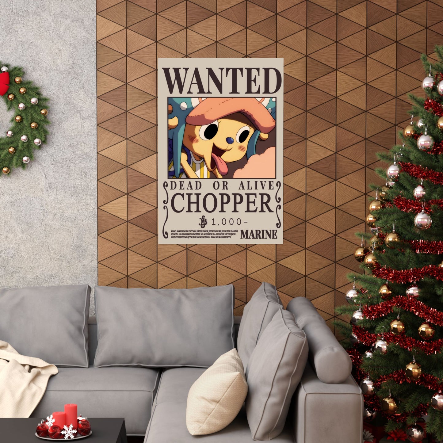 Wanted "Chopper" Poster — Matte Vertical Anime Wall Art