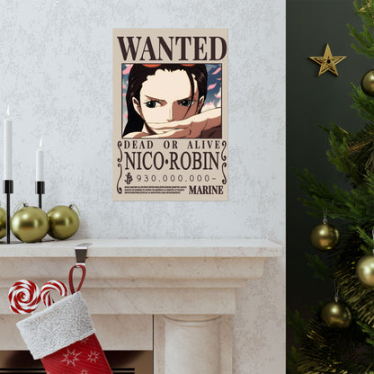 WANTED Nico Robin Poster — Anime Wanted Poster Matte Print