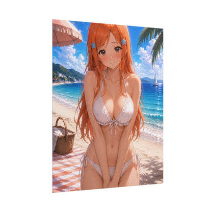 Orehime Bleach Beach Anime Girl Poster — Summer Bikini Rolled Wall Art