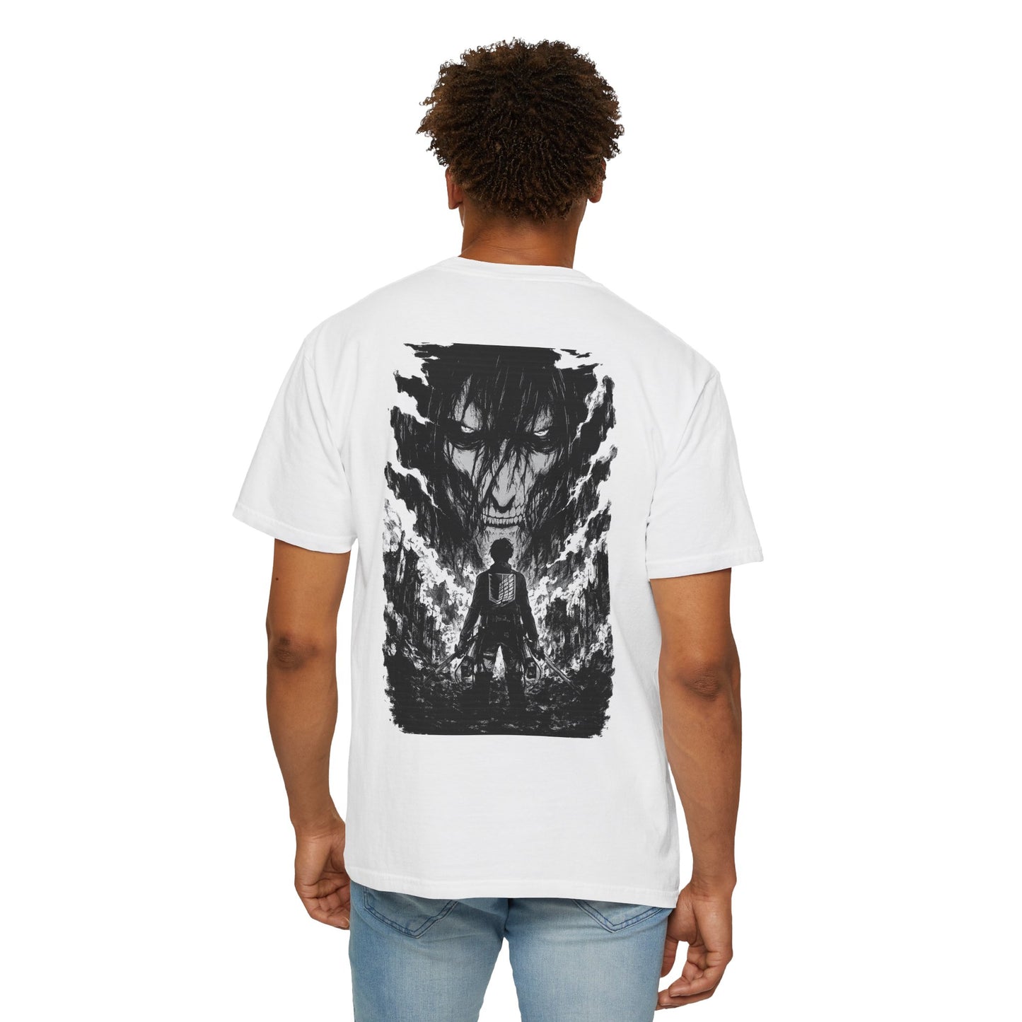 Attack on Titan Scout Regiment Tee — Eren vs Colossal Back Graphic T-Shirt