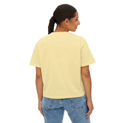 Anime Elf Portrait Boxy Tee — White Women’s Cropped Graphic Shirt