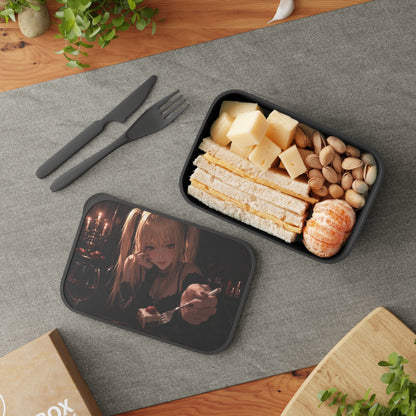 Misa Death Note Anime Gothic Girl Bento Box with Utensils