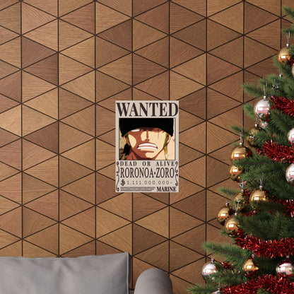 Wanted Poster Poster — Roronoa Zoro "Dead or Alive" Matte Vertical Print