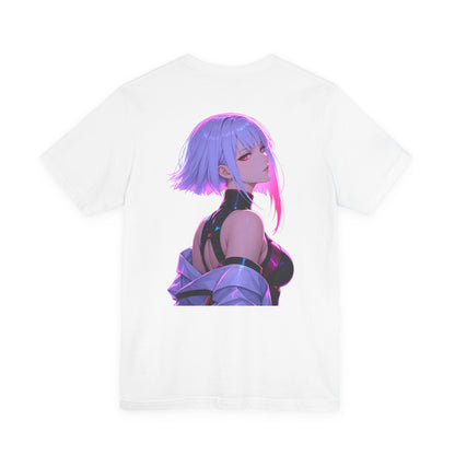 Anime Cyberpunk Girl T-Shirt — Neon Futuristic Art Tee