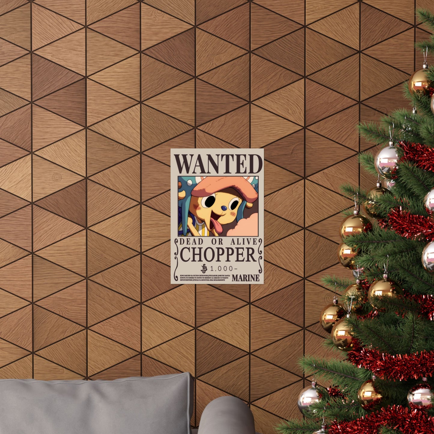 Wanted "Chopper" Poster — Matte Vertical Anime Wall Art