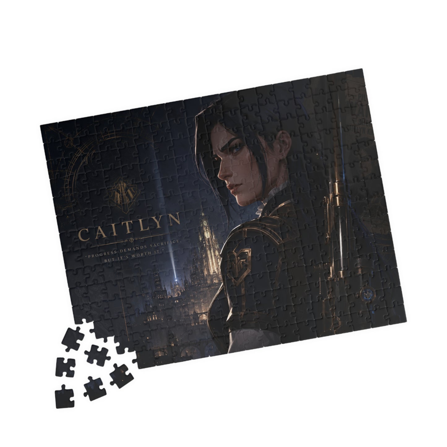 Caitlyn Arcane Steampunk Sniper Jigsaw Puzzle — 110/252/520-Piece Collectible