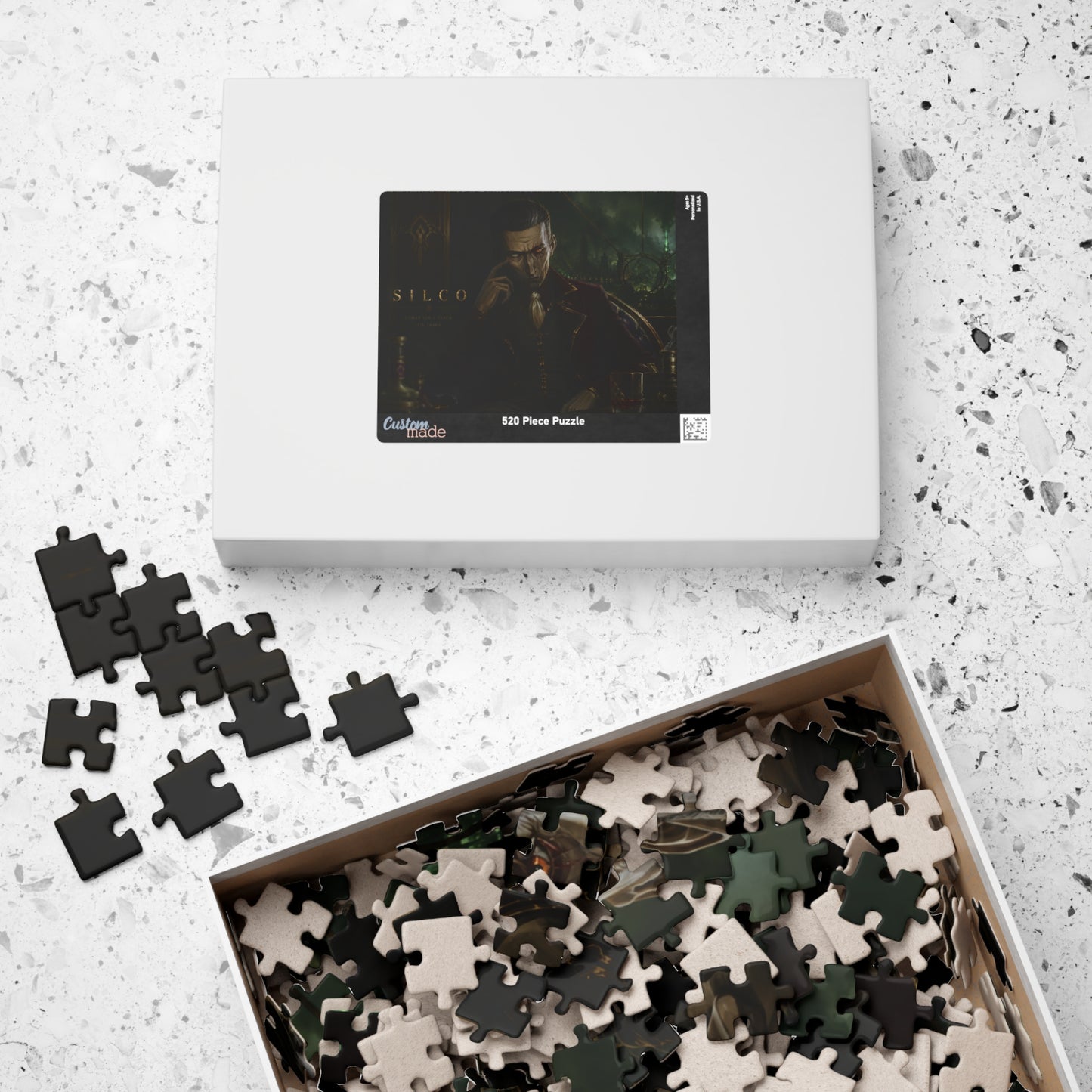 Silco Arcane Dark Gentleman Portrait Puzzle — Moody Noir 252–520 Piece Jigsaw