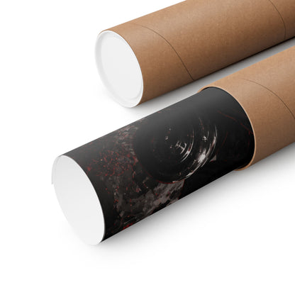 Matte Vertical Poster — Dark Anime Mob Boss Design with Japanese Text
