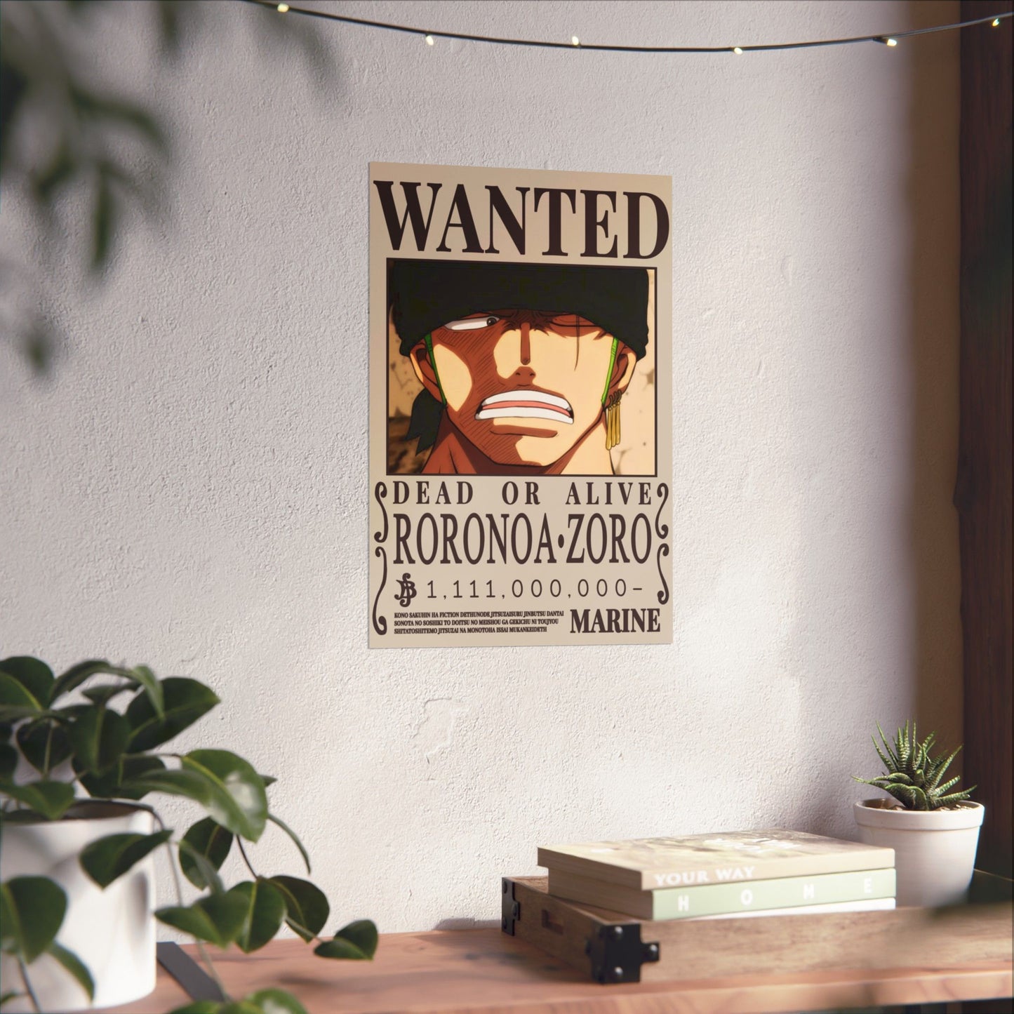 Wanted Poster Poster — Roronoa Zoro "Dead or Alive" Matte Vertical Print