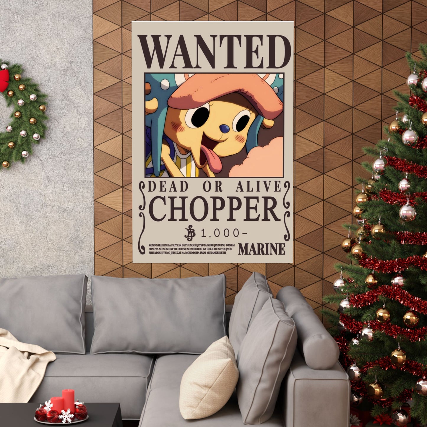 Wanted "Chopper" Poster — Matte Vertical Anime Wall Art