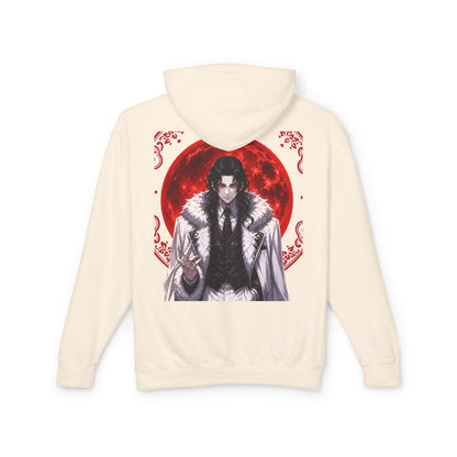 Vampire Prince Hoodie — Gothic Red Moon Graphic Pullover