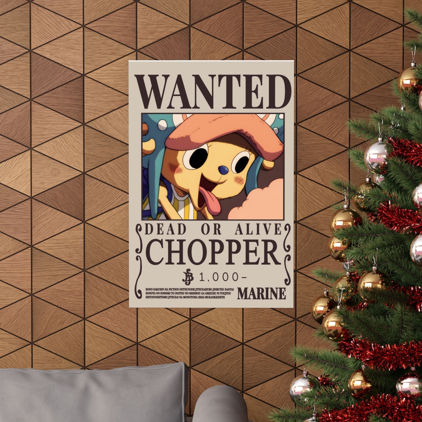 Wanted "Chopper" Poster — Matte Vertical Anime Wall Art